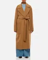 Sportmax Poison Coat With Belt Clothing In Brown
