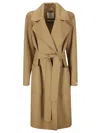 Sportmax Veleno Cappotto Doppiopetto In Brown