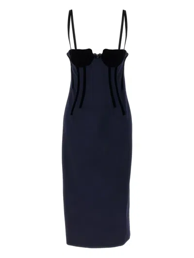 Sportmax Velvet-cup Corset Dress