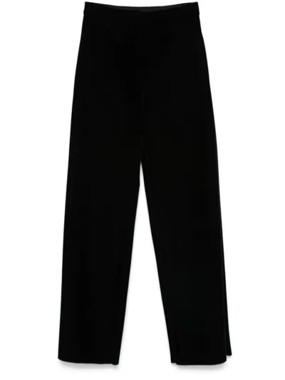 Sportmax Velvet Trousers In Black