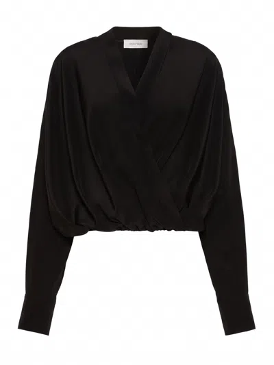 Sportmax Loose-fit Pure Silk Shirt In Black