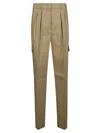 Sportmax Cargo Trousers With Multiple Pockets And Pleats In Brown