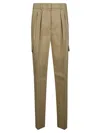 Sportmax Cargo Trousers With Multiple Pockets And Pleats In Green