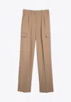 Sportmax Caramel-coloured Cargo Trousers In Caramel