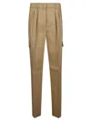 Sportmax Cargo Trousers With Multiple Pockets And Pleats In Brown
