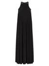 Sportmax Verdier Fluid Plisse Long Dress In Black