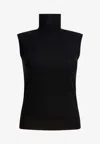 Sportmax Vertigo High-neck Sleeveless Top In Black