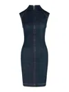 Sportmax Cerea Dark Blue Cotton Dress In Blue