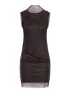 Sportmax Empoli Black Dress In Brown