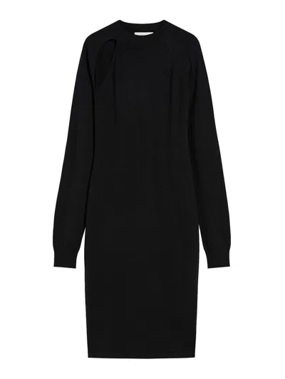 SPORTMAX VESTIDO MIDI - NEGRO