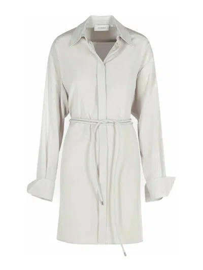 SPORTMAX VESTIDO MIDI - PLATA