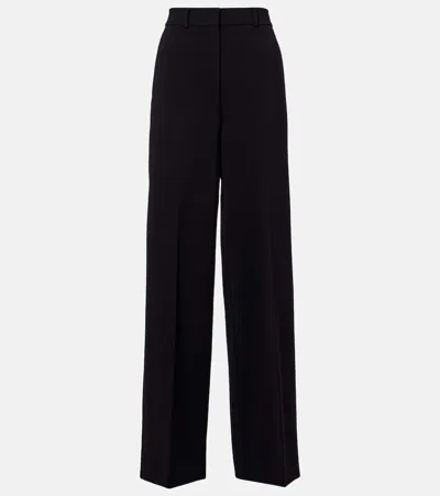 Sportmax Vetusta Crêpe Wide-leg Pants In Black