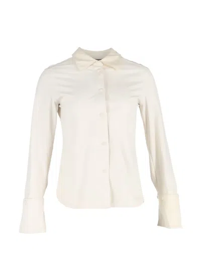 Pre-owned Sportmax Vintage Button-down Long-sleeve Shirt In Neutral