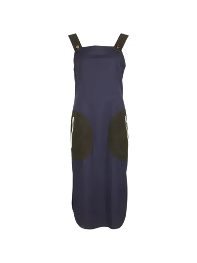 Pre-owned Sportmax Vintage Cotton Dress In Blue