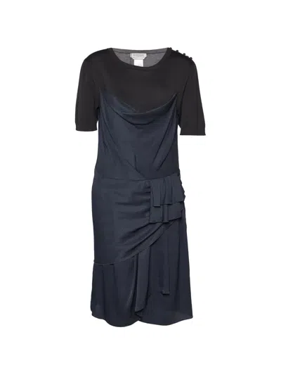 Pre-owned Sportmax Vintage Draped Mini Dress In Blue