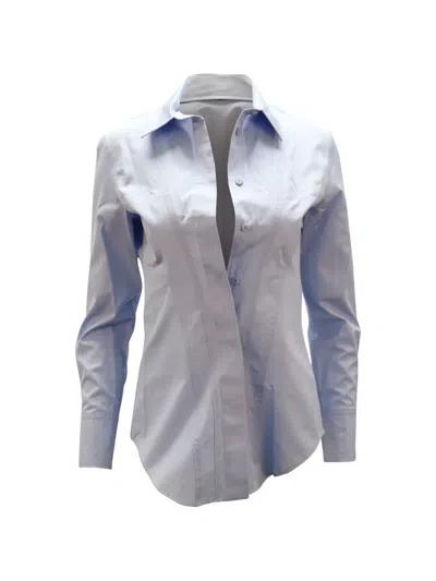 Pre-owned Sportmax Vintage Markus Long-sleeve Shirt In Blue