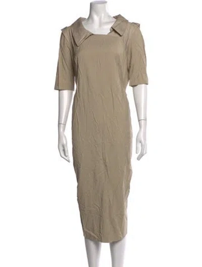 Pre-owned Sportmax Vintage Midi Length Dress In Neutrals