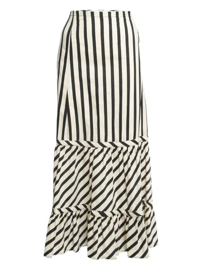 Pre-owned Sportmax Vintage  Striped Maxi Skirt
