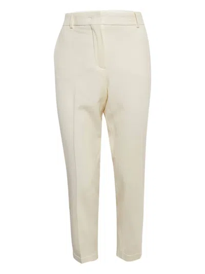 Pre-owned Sportmax Vintage Pressed-crease Trousers In Neutral