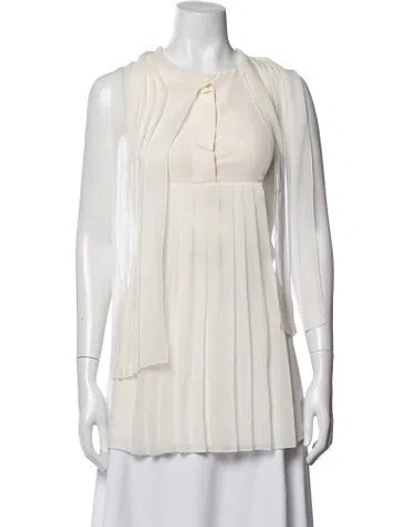 Pre-owned Sportmax Vintage Silk Blouse W/ Tags In White