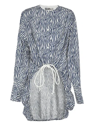 Pre-owned Sportmax Vintage Animal-print Shirt In White