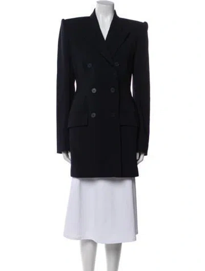 Pre-owned Sportmax Virgin Wool Blazer In Black
