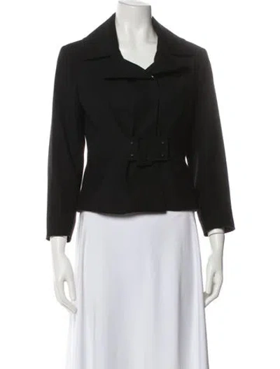 Pre-owned Sportmax Virgin Wool Blazer In Black