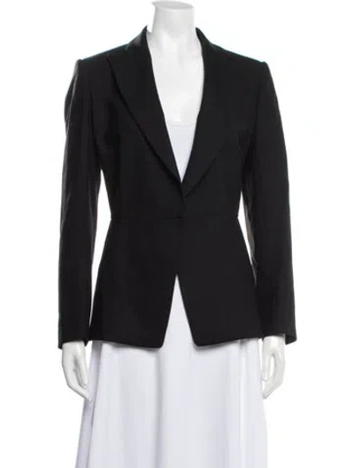 Pre-owned Sportmax Virgin Wool Blazer In Black