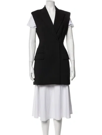 Pre-owned Sportmax Virgin Wool Blazer In Black