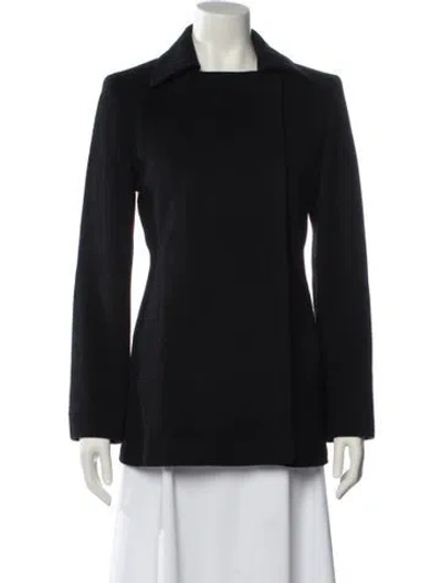 Pre-owned Sportmax Virgin Wool Blazer In Blue