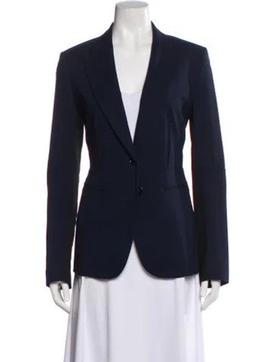 Pre-owned Sportmax Virgin Wool Blazer In Blue