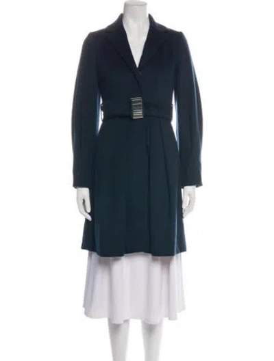 Pre-owned Sportmax Virgin Wool Blazer In Blue
