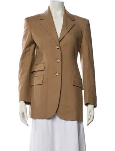 Pre-owned Sportmax Virgin Wool Blazer In Brown