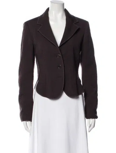 Pre-owned Sportmax Virgin Wool Blazer In Gray