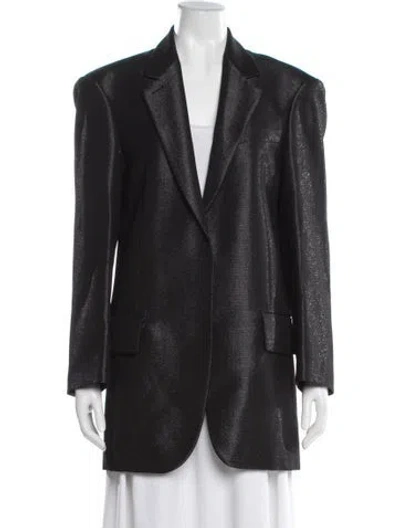 Pre-owned Sportmax Virgin Wool Blazer In Gray