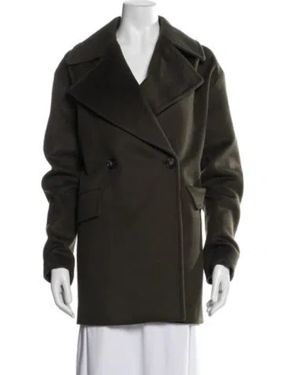 Pre-owned Sportmax Virgin Wool Blazer In Green