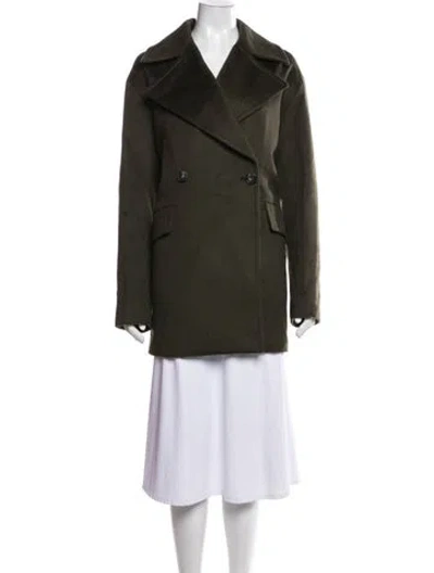 Pre-owned Sportmax Virgin Wool Blazer In Green