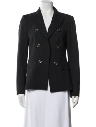 Pre-owned Sportmax Virgin Wool Blazer In Grey