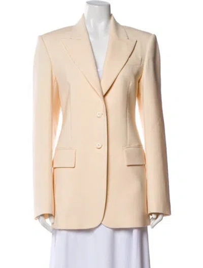 Pre-owned Sportmax Virgin Wool Blazer In Neutral