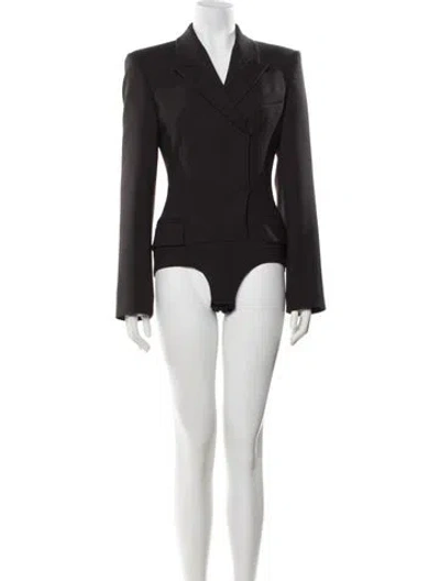 Pre-owned Sportmax Virgin Wool Blazer W/ Tags In Brown