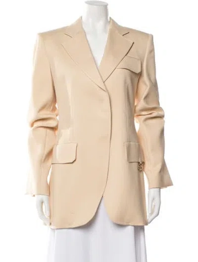Pre-owned Sportmax Virgin Wool Blazer W/ Tags In Neutral