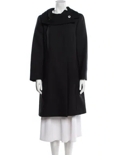 Pre-owned Sportmax Virgin Wool Coat In Black