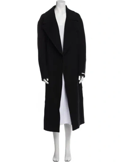 Pre-owned Sportmax Virgin Wool Coat In Black