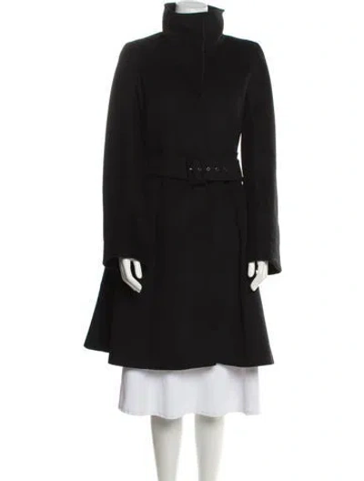Pre-owned Sportmax Virgin Wool Coat In Black