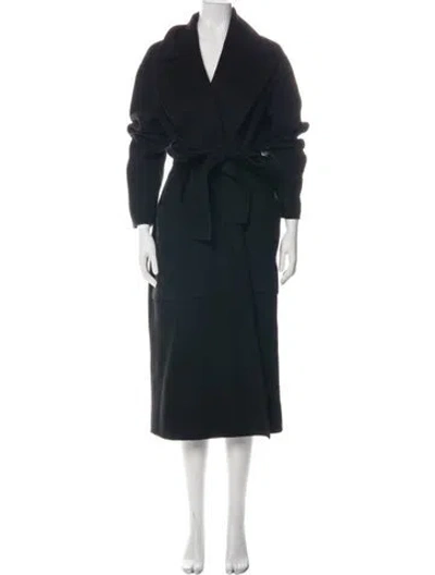 Pre-owned Sportmax Virgin Wool Coat In Black