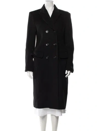 Pre-owned Sportmax Virgin Wool Coat In Black