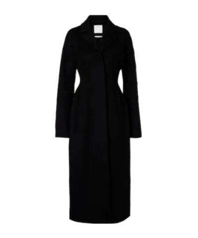 Sportmax Virgin Wool Coat In Black
