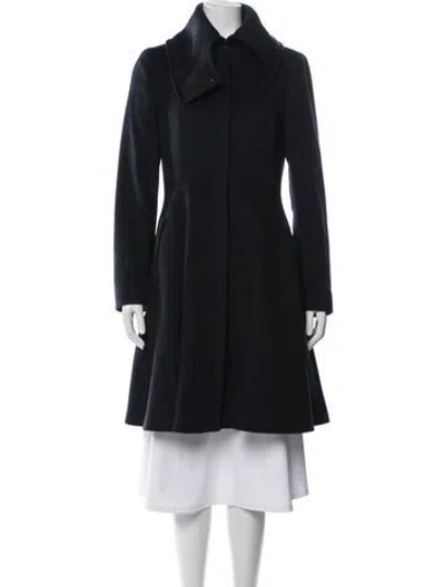 Pre-owned Sportmax Virgin Wool Coat In Blue