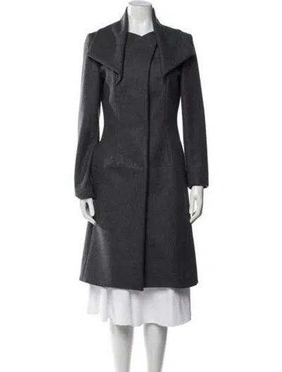 Pre-owned Sportmax Virgin Wool Coat In Gray