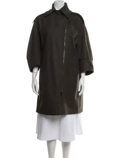 Pre-owned Sportmax Virgin Wool Coat In Green